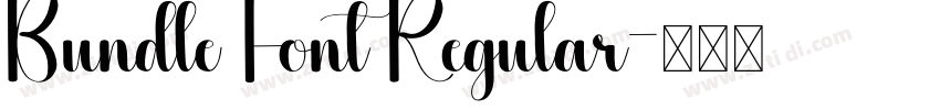 Bundle Font Regular字体转换